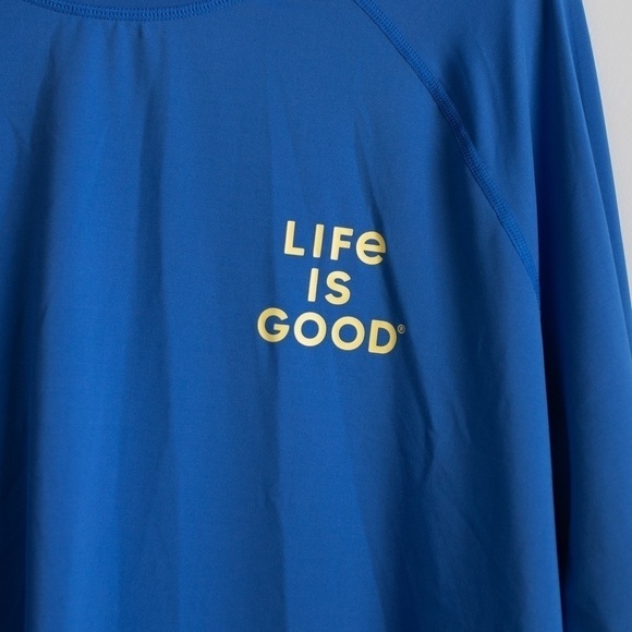 Life is Good blue "Good Vibes" performance long sleeve shirt-XL - Picture 2 of 5